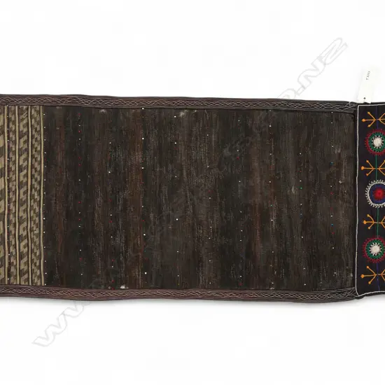 Afghanistan horsehair and cotton glass bead face veil,